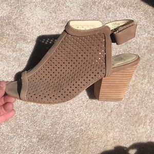 Isola perforated Lora open toe heels